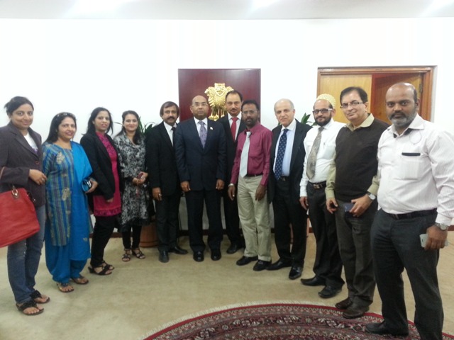 Indian Cultural Society met H. E. Sunil Jain (Ambassador of India, Kuwait) & Invited for â€œCHENNAI KINGSâ€ On 10th Jan 2014.